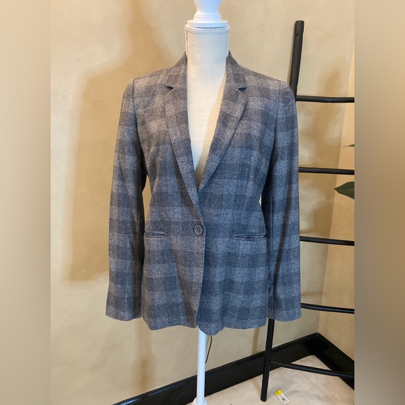 Massimo Dutti 100% plaid wool Blazer - Picture 4 of 5